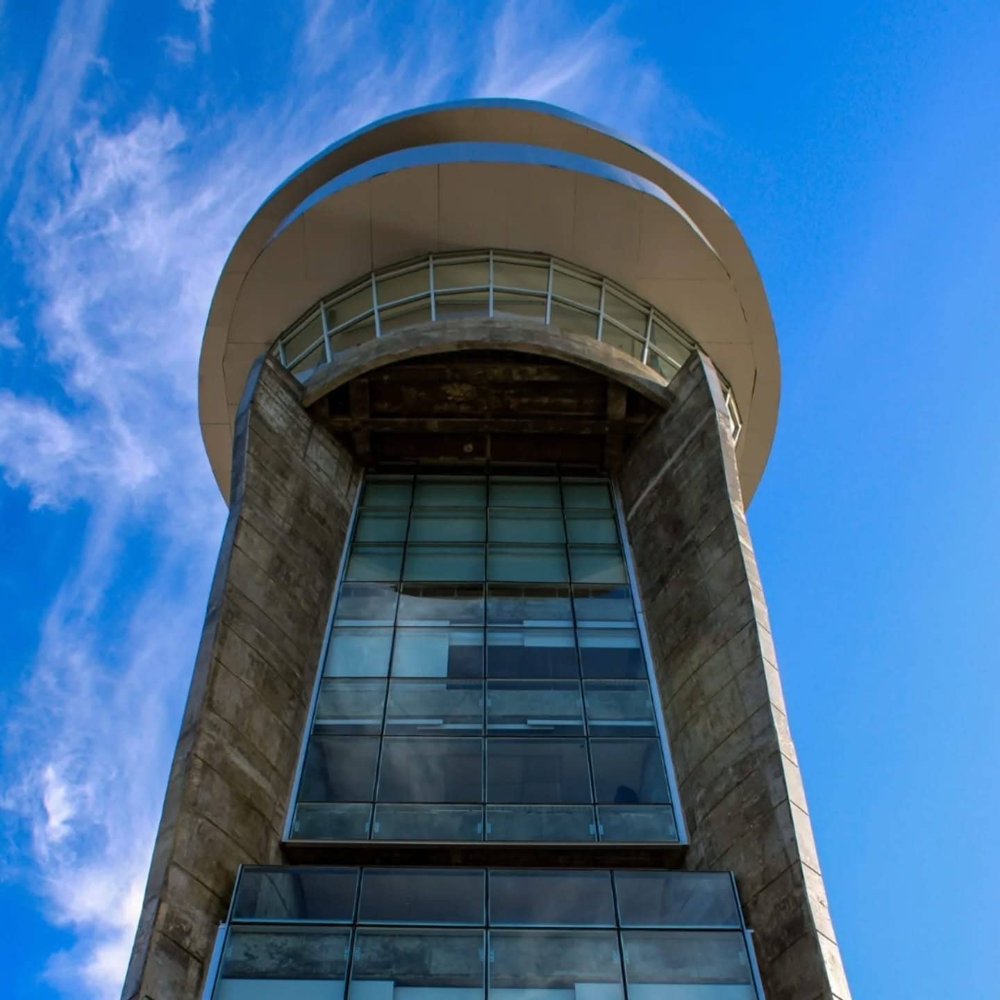 Industrial glass installation in a facility